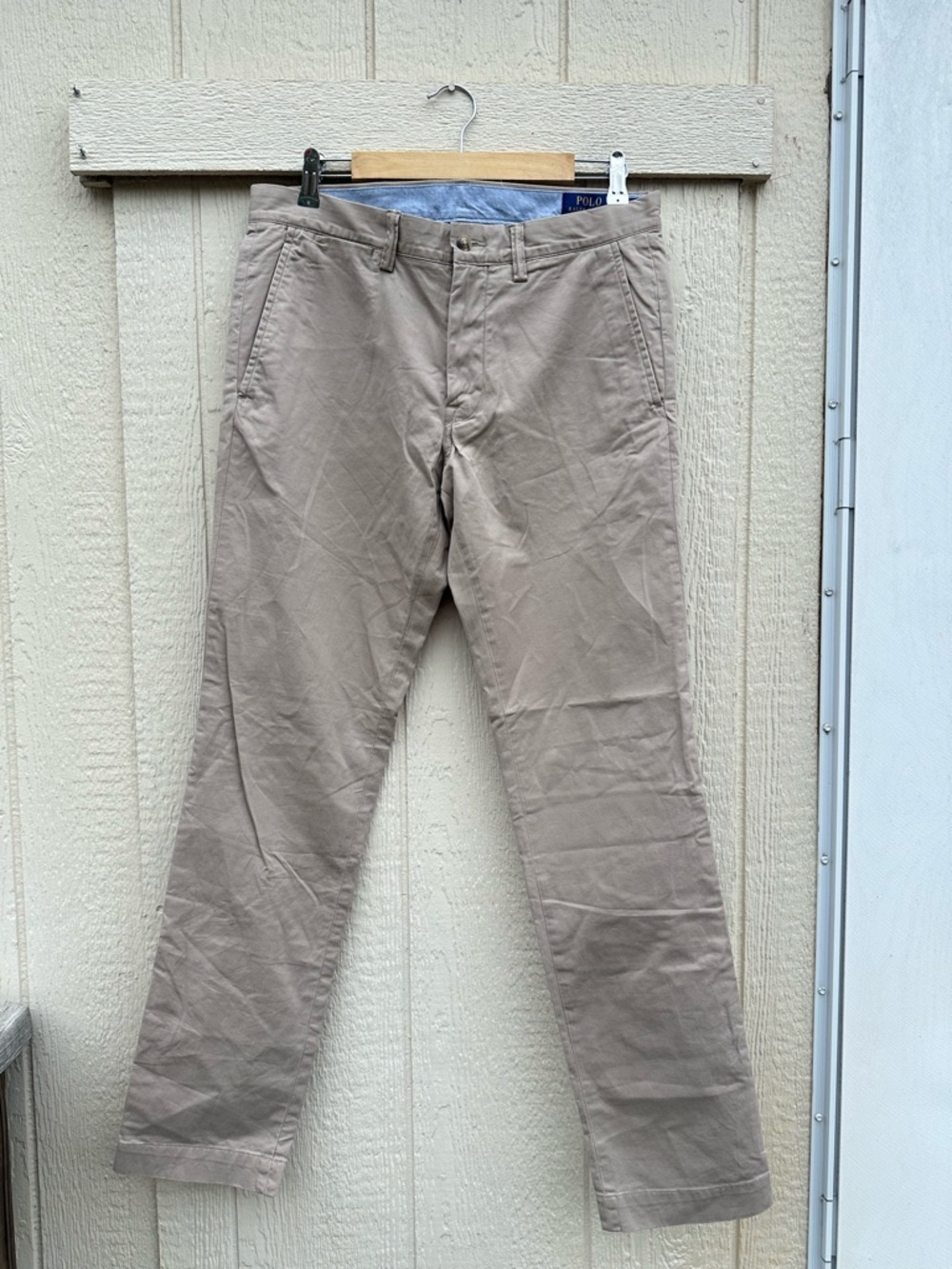 Polo Ralph Lauren Mens Stretch Slim Fit Chino Pants Size 32x32 Khaki/Beige - Picture 2 of 10
